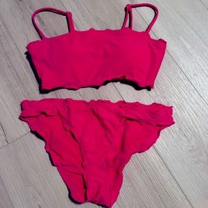 No boundaries hot pink bikini set